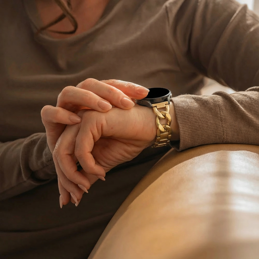 Samsung Galaxy Watch FE Steel Chain Strap (Gold)