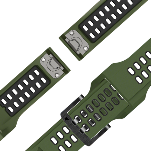 Bandz Bracelet sport avec boucle Garmin Forerunner 935 (verte/noir)