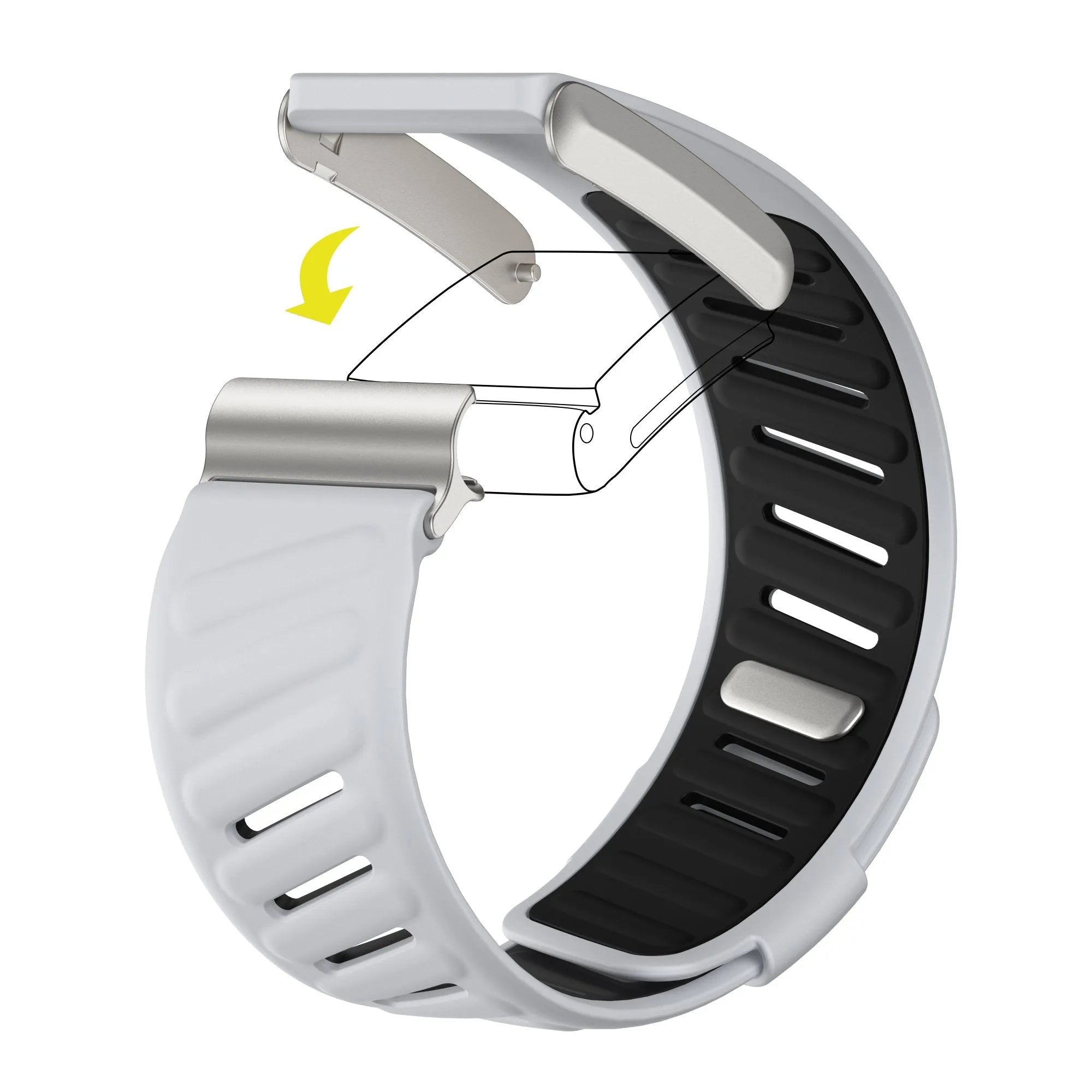 Bracelet sport compatible avec Whoop 4.0 (gris clair/noir)
