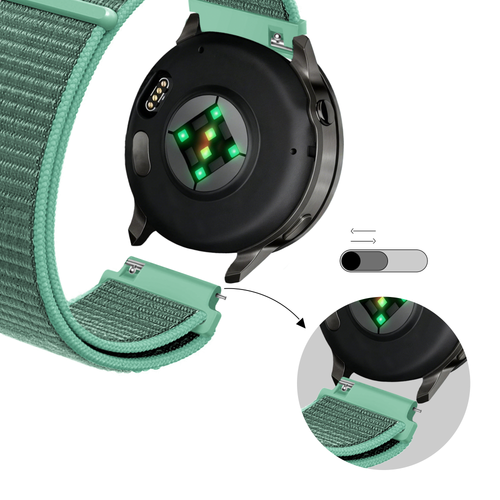 Bandz Garmin Approach J1 Nylon Loop Armband (Mintgrün)