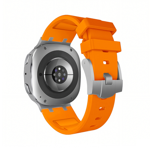 Bandz Samsung Galaxy Watch 8 - 44mm Silikonarmband 'Luxe Liquid' (Orange)