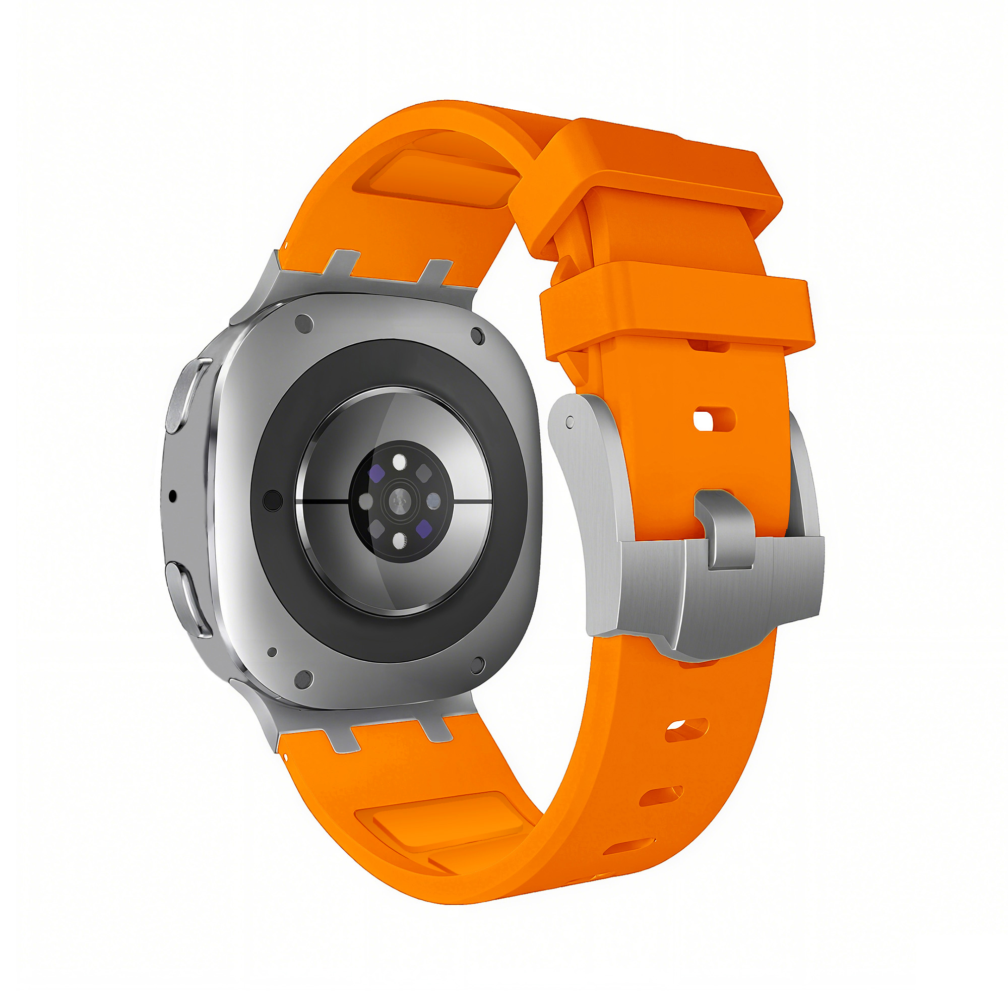 Bandz Samsung Galaxy Watch 8 - 40mm Silikonarmband 'Luxe Liquid' (Orange)