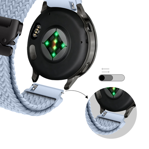 Bandz Bracelet tressé 'Parachute' Garmin Venu 4 - 41mm (bleu clair)