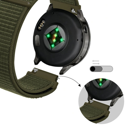 Bandz Garmin Forerunner 255 Nylon Loop Strap (Olive)