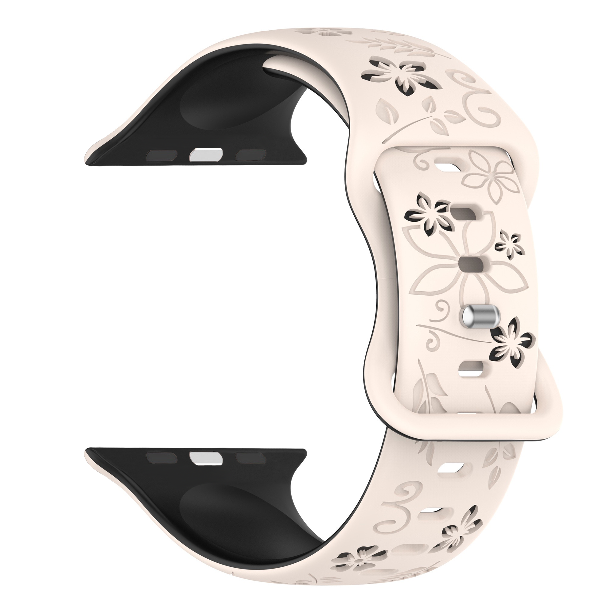 Apple Watch Flower Silikonarmband (Polarstern/Schwarz)