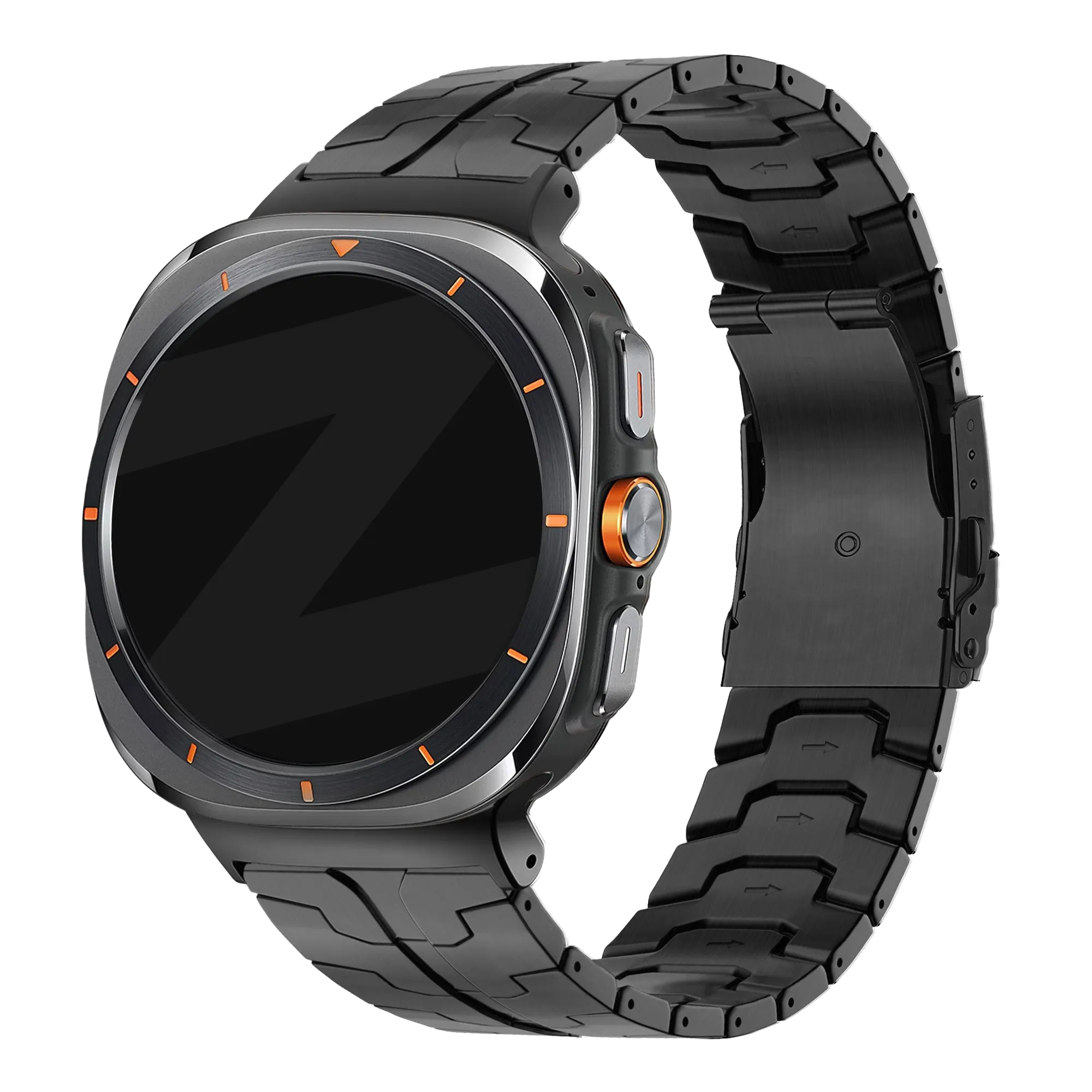 Bandz Samsung Galaxy Watch Ultra titanium band 'Iron' (zwart)