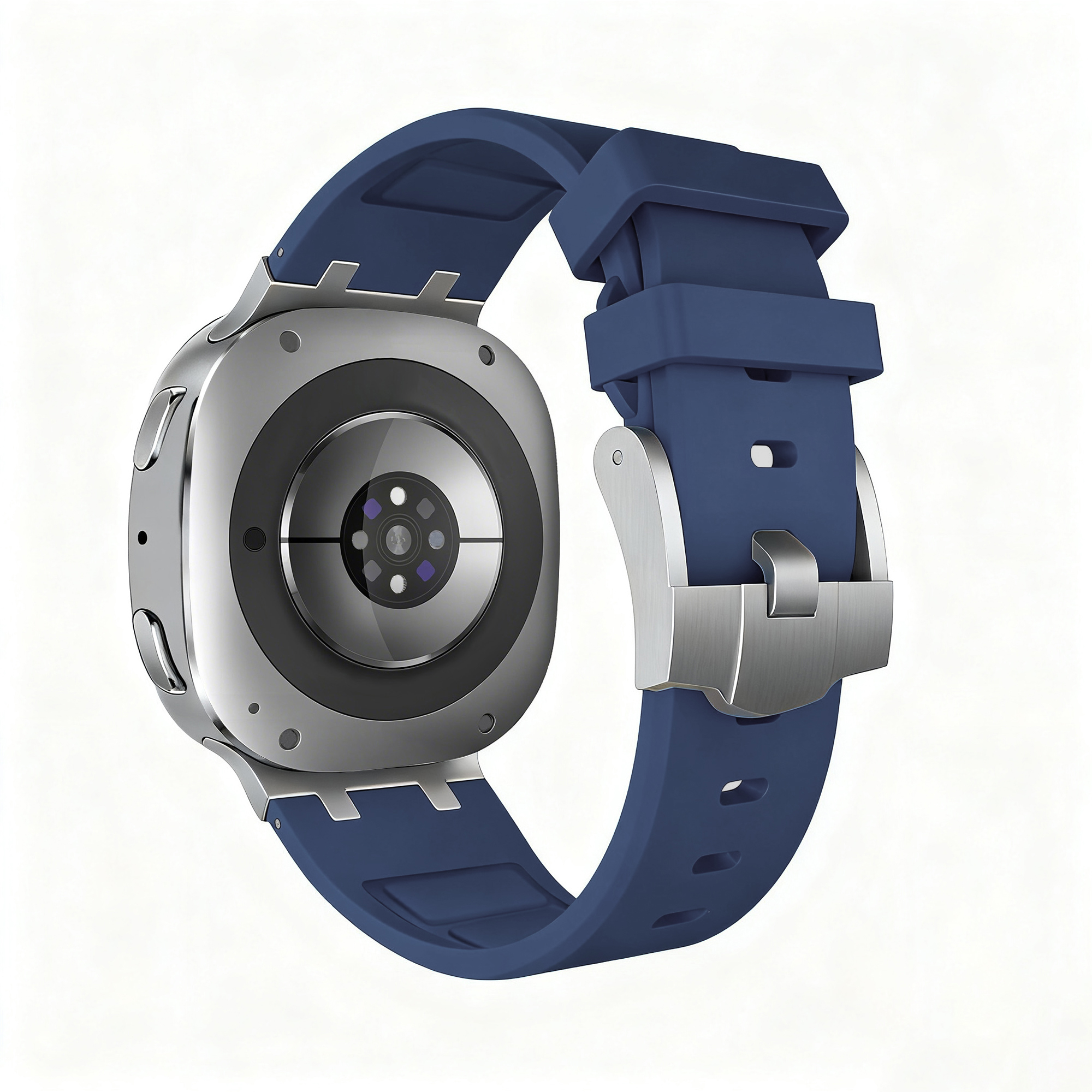 Bandz Samsung Galaxy Watch 8 Classic Silikonarmband 'Luxe Liquid' (Dunkel Blau)