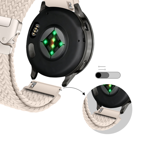 Bandz Garmin Vivomove Style Braided Strap 'Parachute' (Starlight)