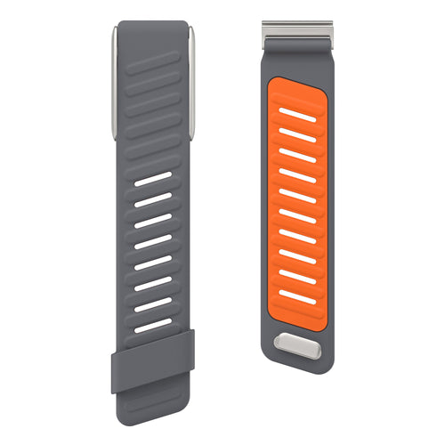 Correa deportiva compatible con Whoop 5.0 (gris oscuro/naranja)