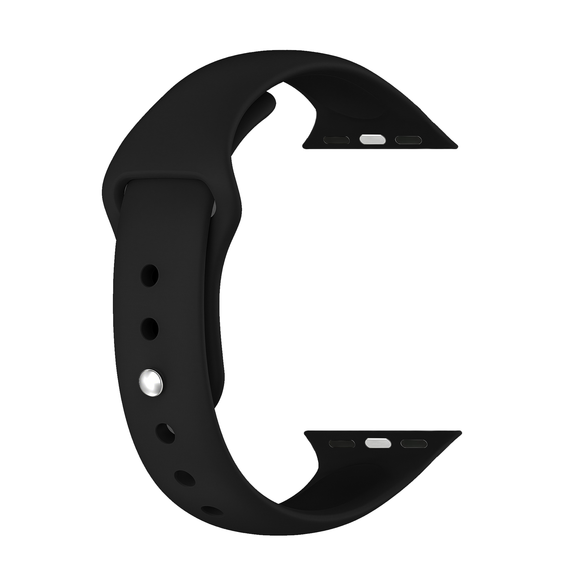 Apple Watch Slimfit Silicone Strap (Black)