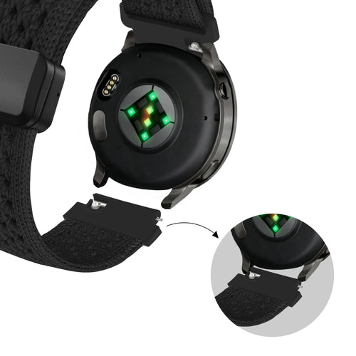 Bandz Huawei Watch GT 7 - 41mm vintage nylon band (zwart)