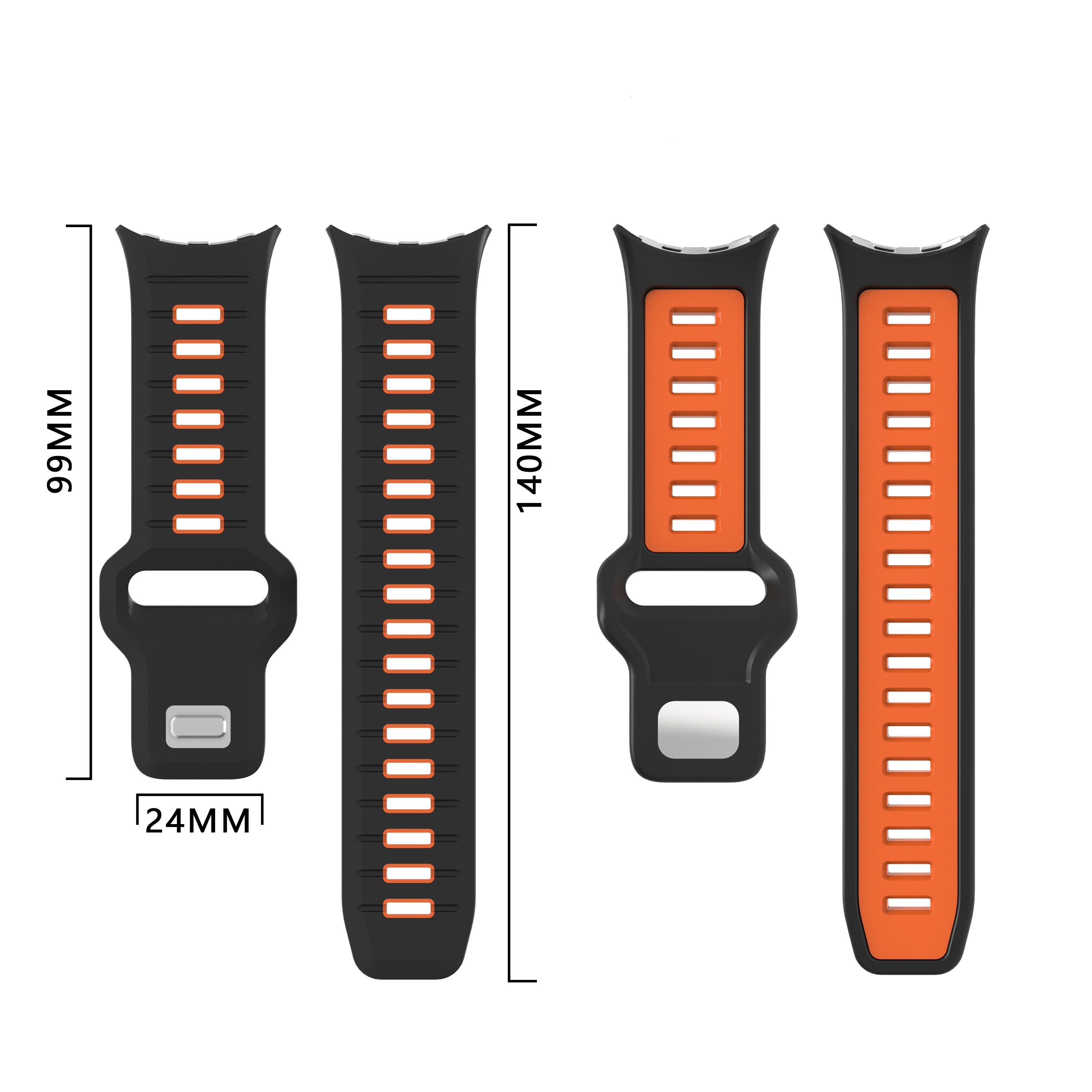 Correa deportiva Outdoor Google Pixel Watch 3 - 45mm (negro/naranja)