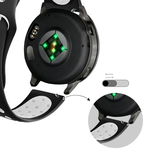 Bandz Garmin D2 Air X10 Sportarmband 'Deluxe' (Schwarz/Weiß)