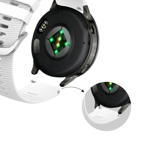 Bandz Garmin Forerunner 265s Silicone Strap 'Deluxe' (White)