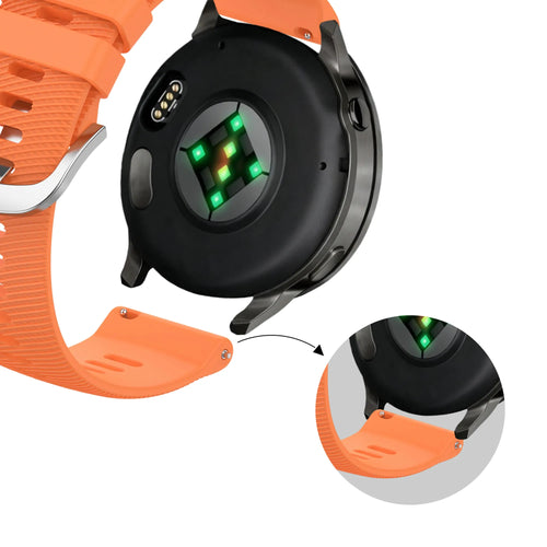 Bandz Garmin Forerunner 265s siliconen band 'Deluxe' (oranje)