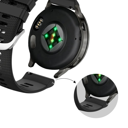 Bandz Bracelet silicone 'Deluxe' Garmin Forerunner 265s (noir)