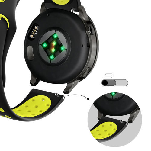 Bandz Garmin Bounce 2 Sport Strap 'Deluxe' (Black/Yellow)