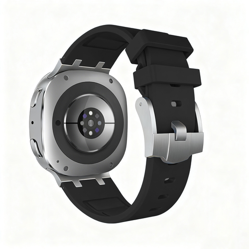 Bandz Samsung Galaxy Watch 8 - 40mm Silikonarmband 'Luxe Liquid' (Schwarz)