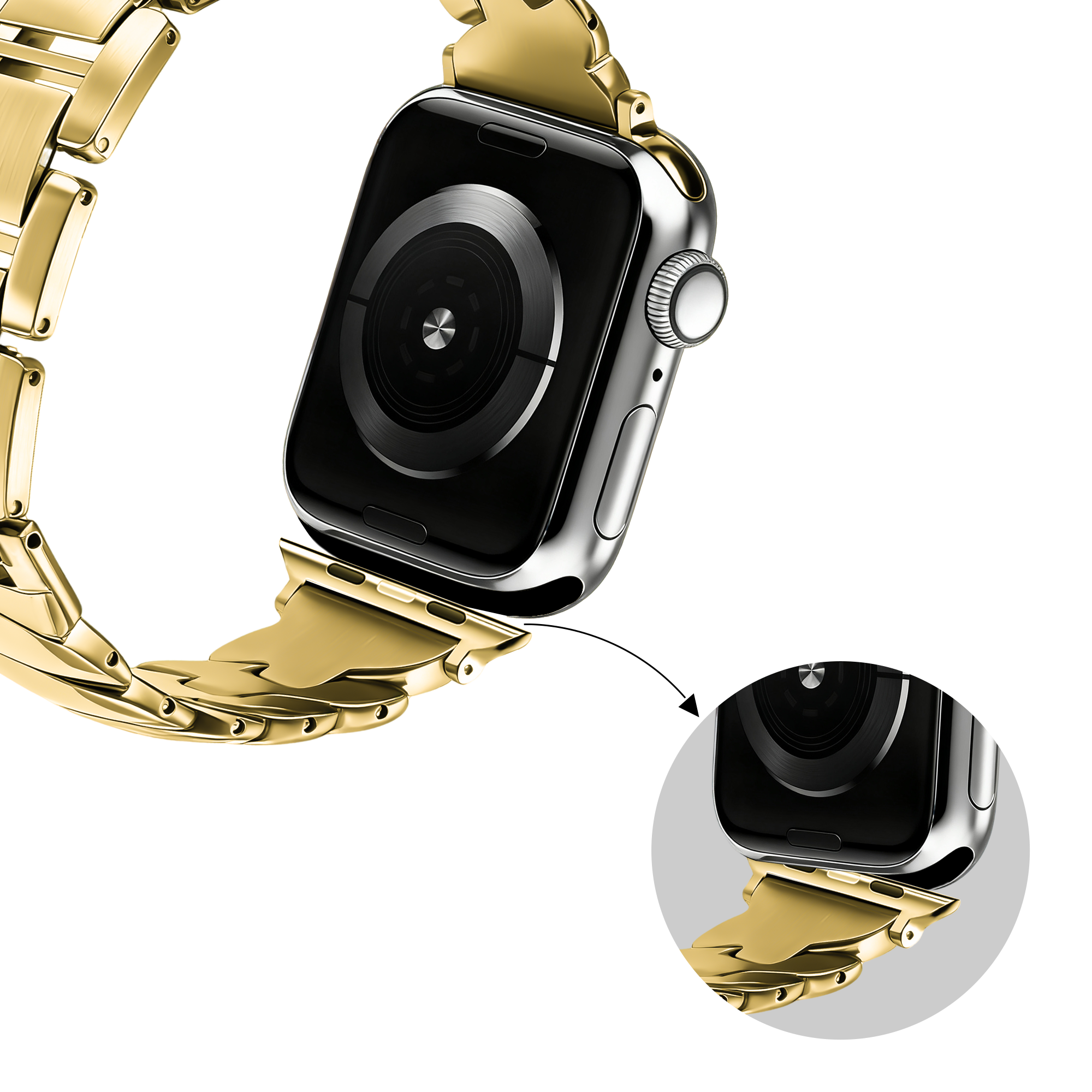 Bandz Correa acero premium 'Twisted' Apple Watch (dorado)