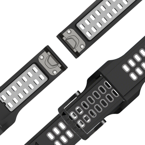 Bandz Garmin Descent Mk1 sport band met gesp (zwart/grijs)