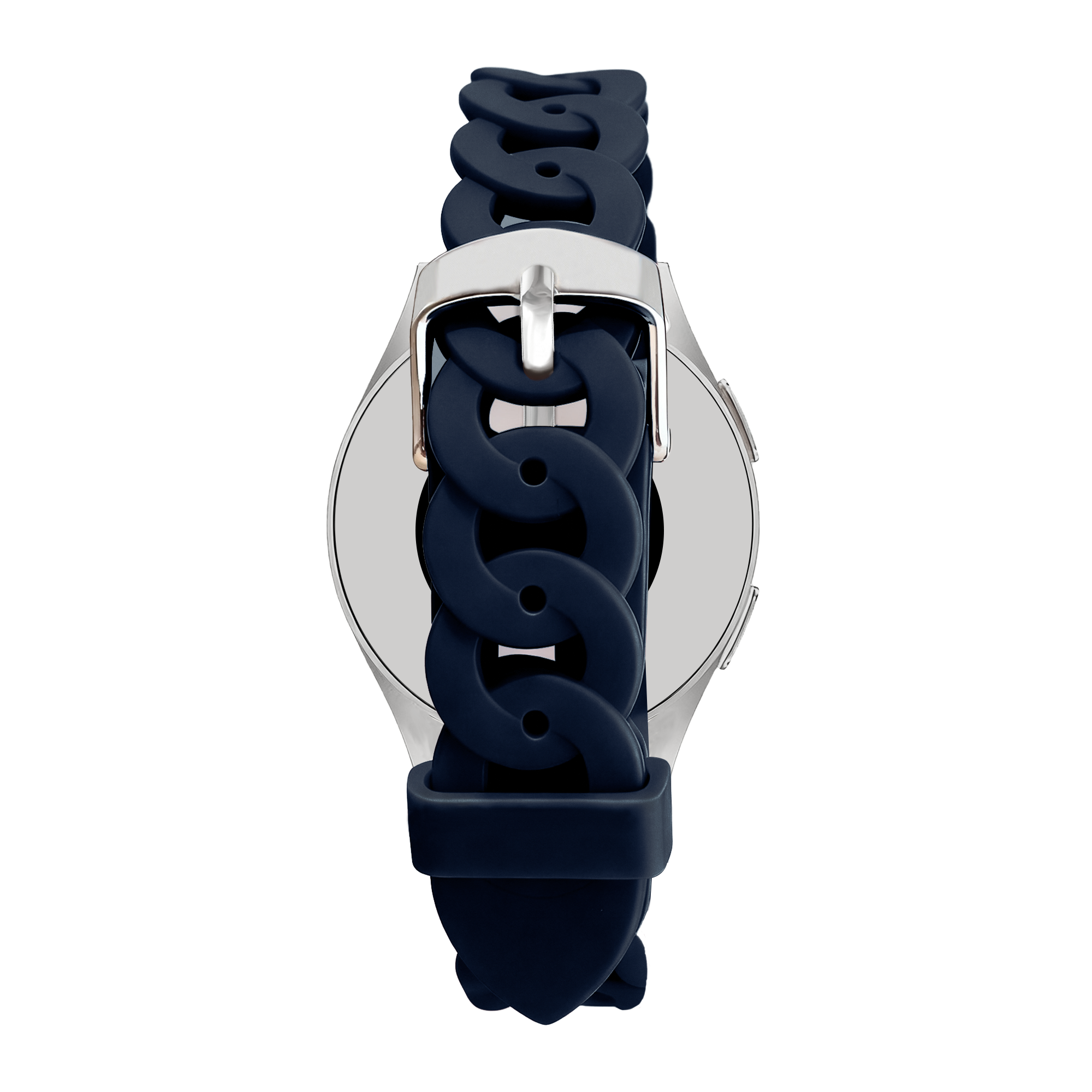 Bandz Amazfit Active 2 Silikonarmband 'Chains' (Dunkelblau)