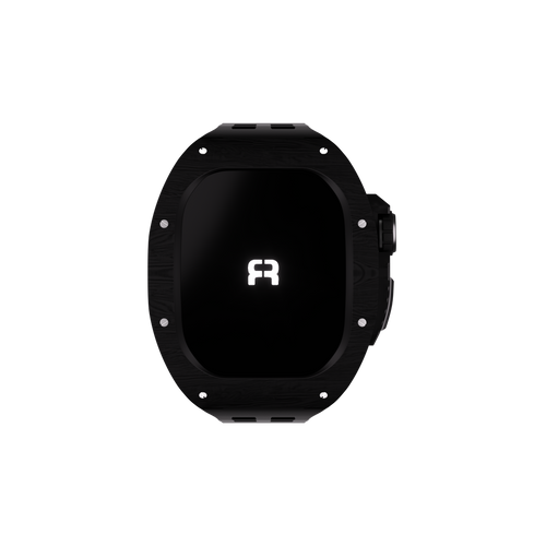 Reqior Funda de polímero con correa de goma Apple Watch 45mm (carbón negro)