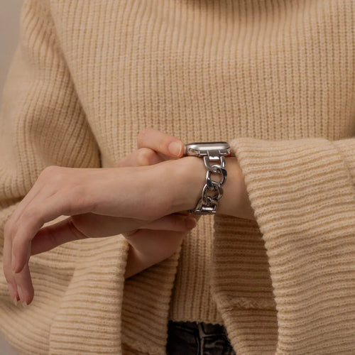 Apple Watch Stahlkettenband (Silber)