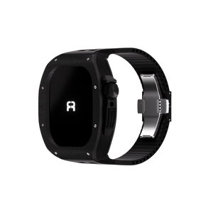 Reqior Funda de polímero con correa de goma Apple Watch 45mm (carbón negro)
