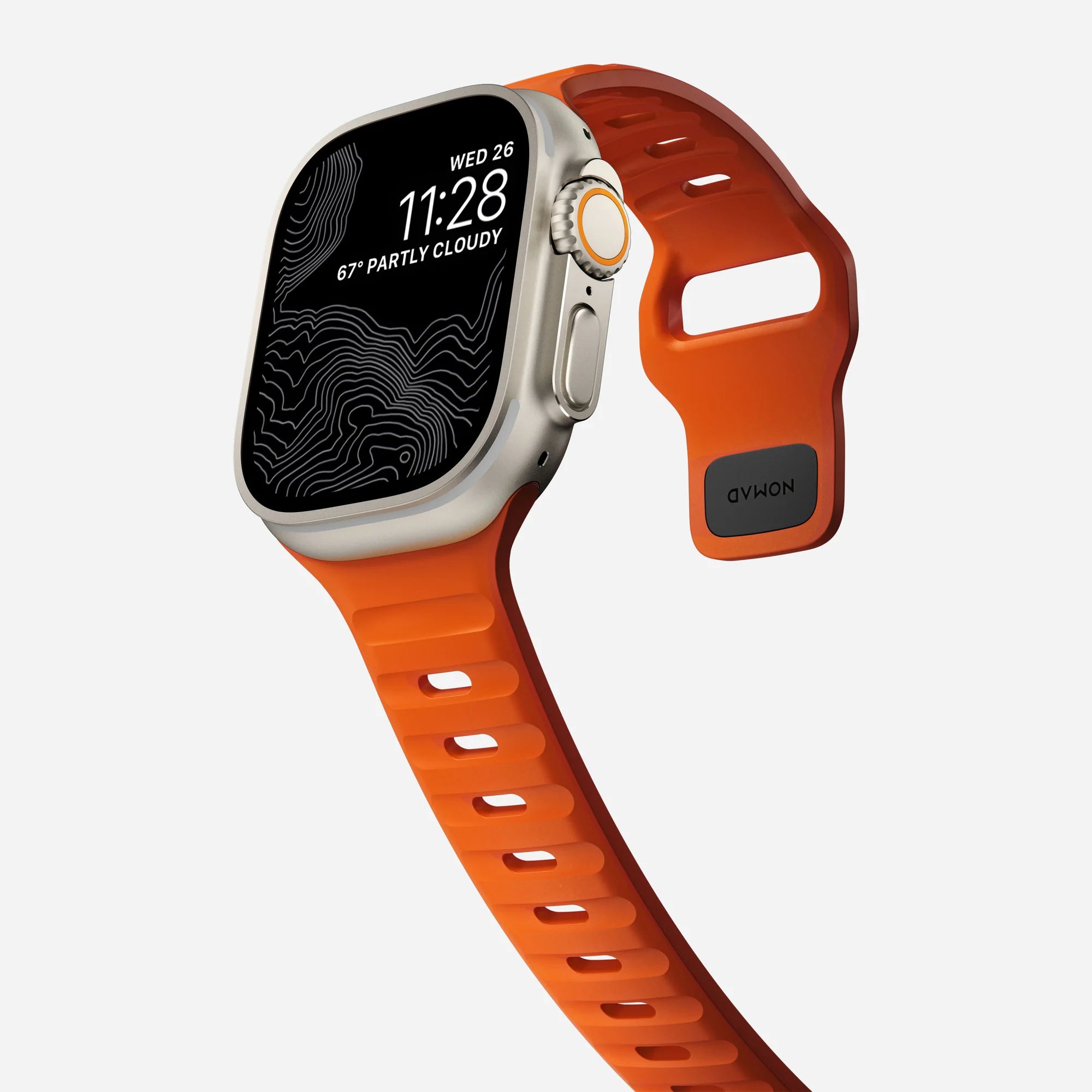 Nomad Sport Apple Watch Silikonarmband (Ultra Orange)