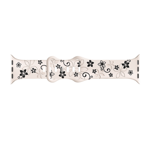 Apple Watch Flower Silikonarmband (Polarstern/Schwarz)