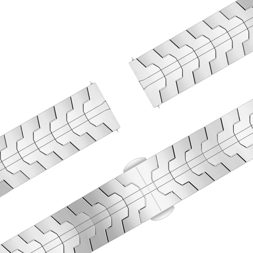 Bandz Garmin Forerunner 265 Stahlarmband 'Iron' (Silber)