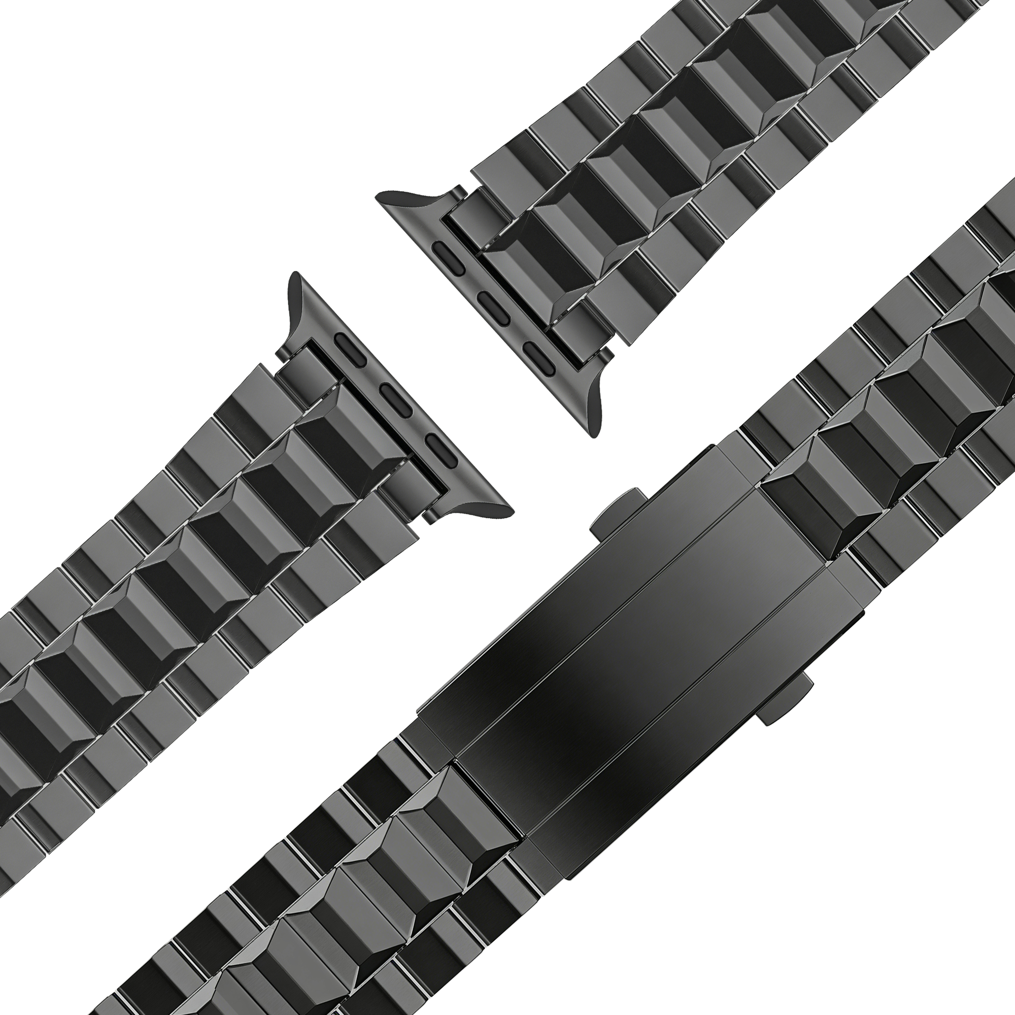 Bandz Apple Watch Titanium Strap 'Deluxe' (Black)