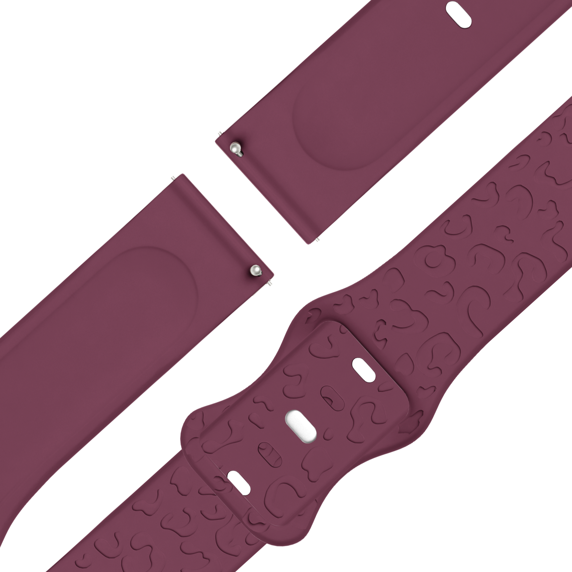 Bandz Garmin Forerunner 645 Silicone Strap 'Leopard' (Wine Red)