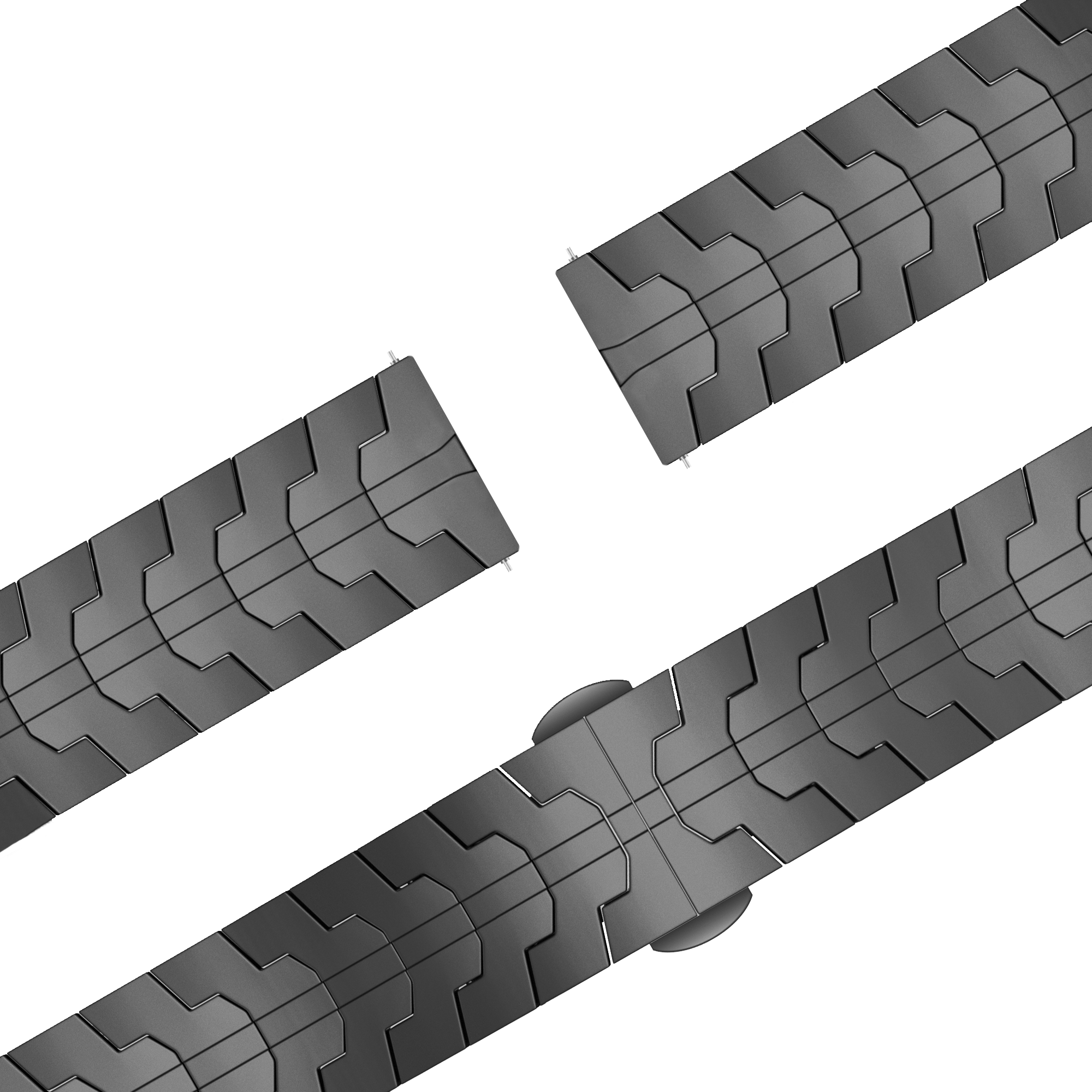 Bandz Garmin Forerunner 255 Stahlarmband 'Iron' (Schwarz)