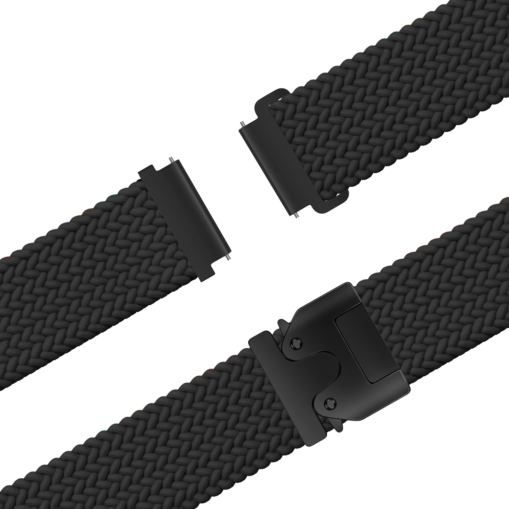 Bandz Garmin Venu 2s Braided Strap 'Parachute' (Black)