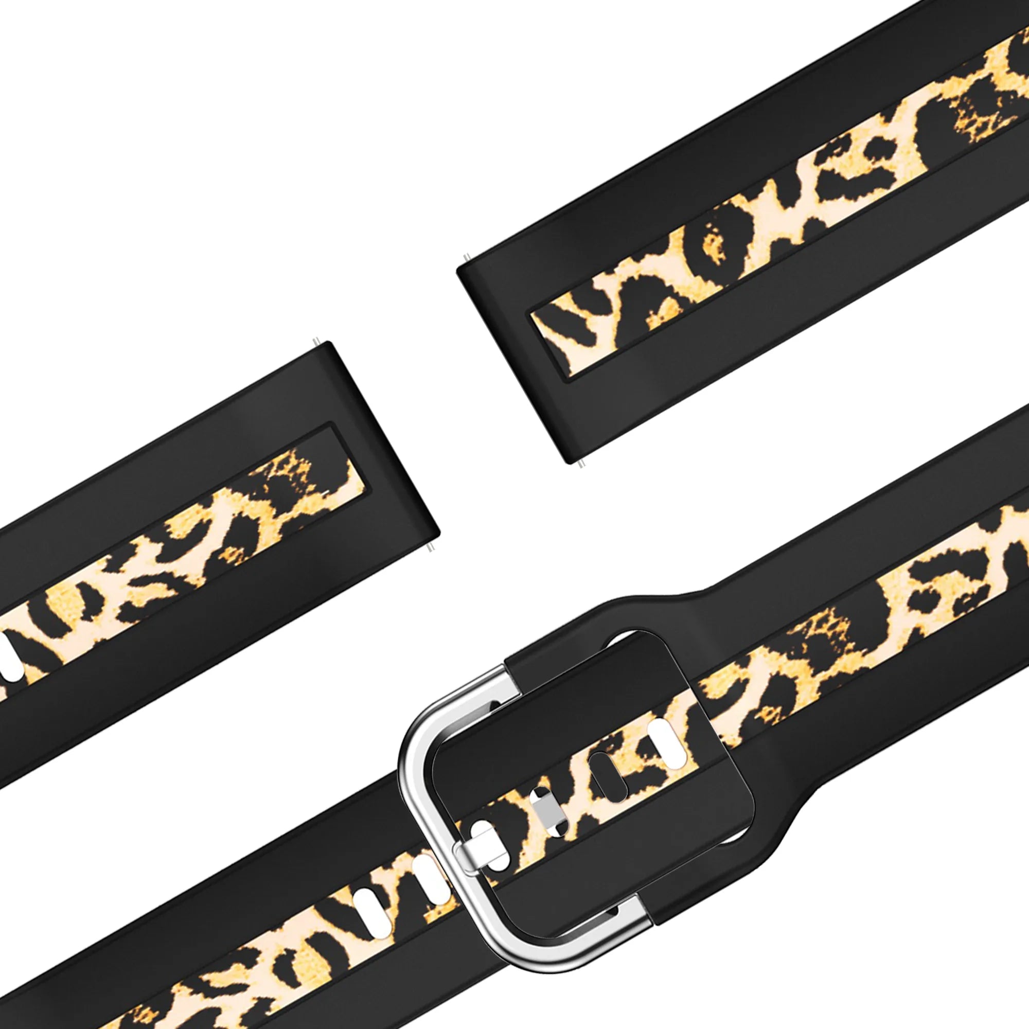 Bandz Garmin Forerunner 70 Dual Leopard Armband (Schwarz)
