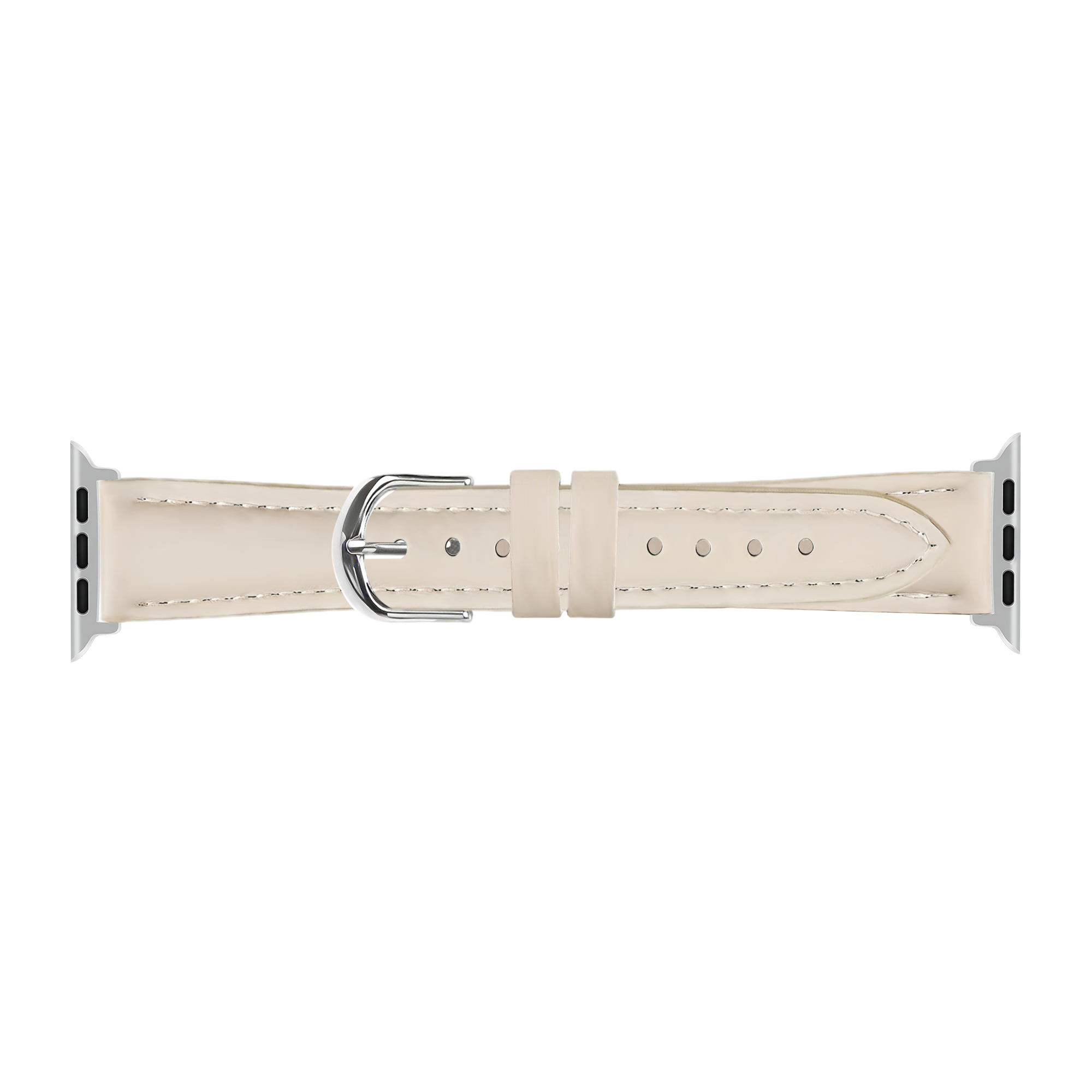 Apple Watch Slimfit Leather Strap (Light Beige)