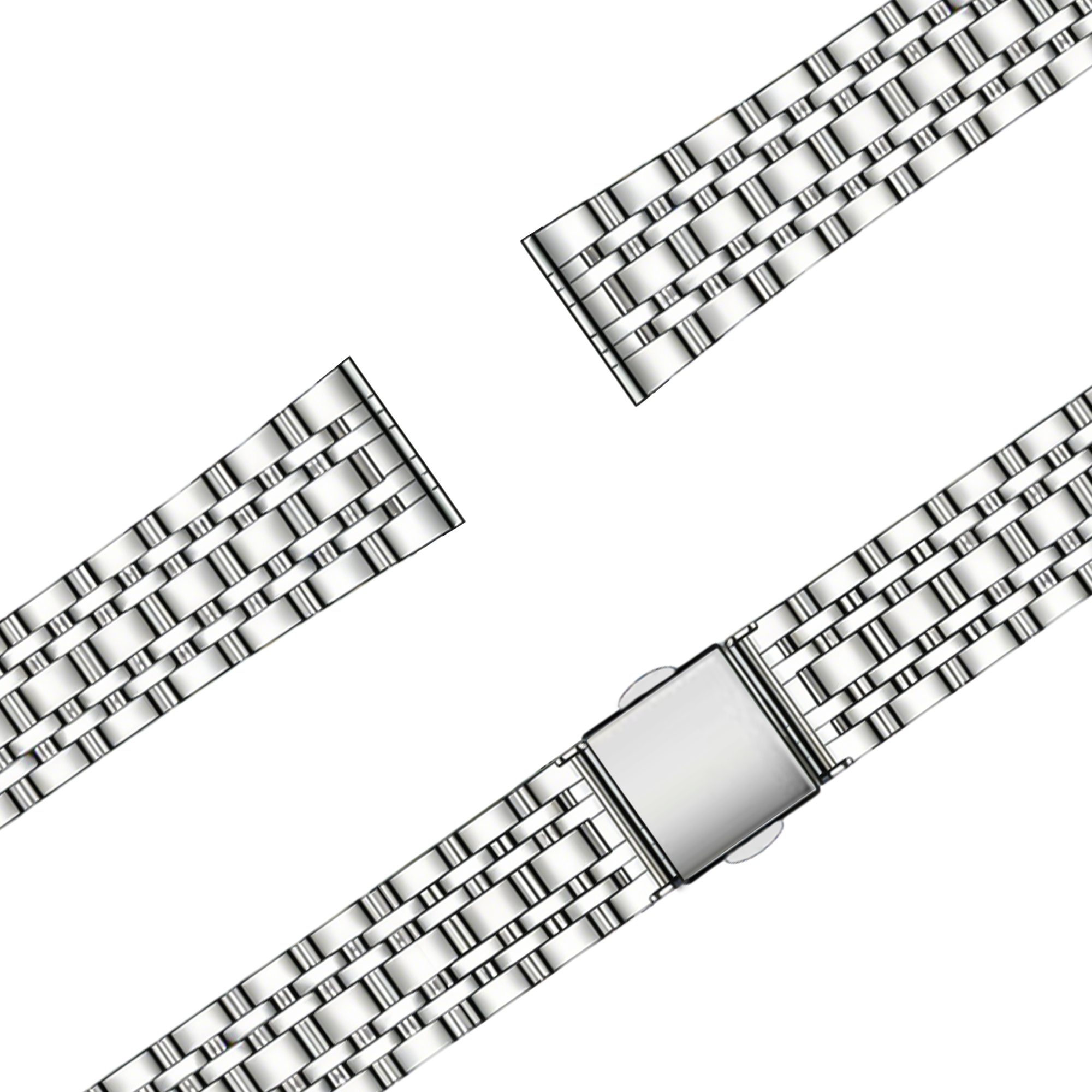 Bandz Pebble Round 2 - 14mm Steel Strap 'Deluxe' (Silver)