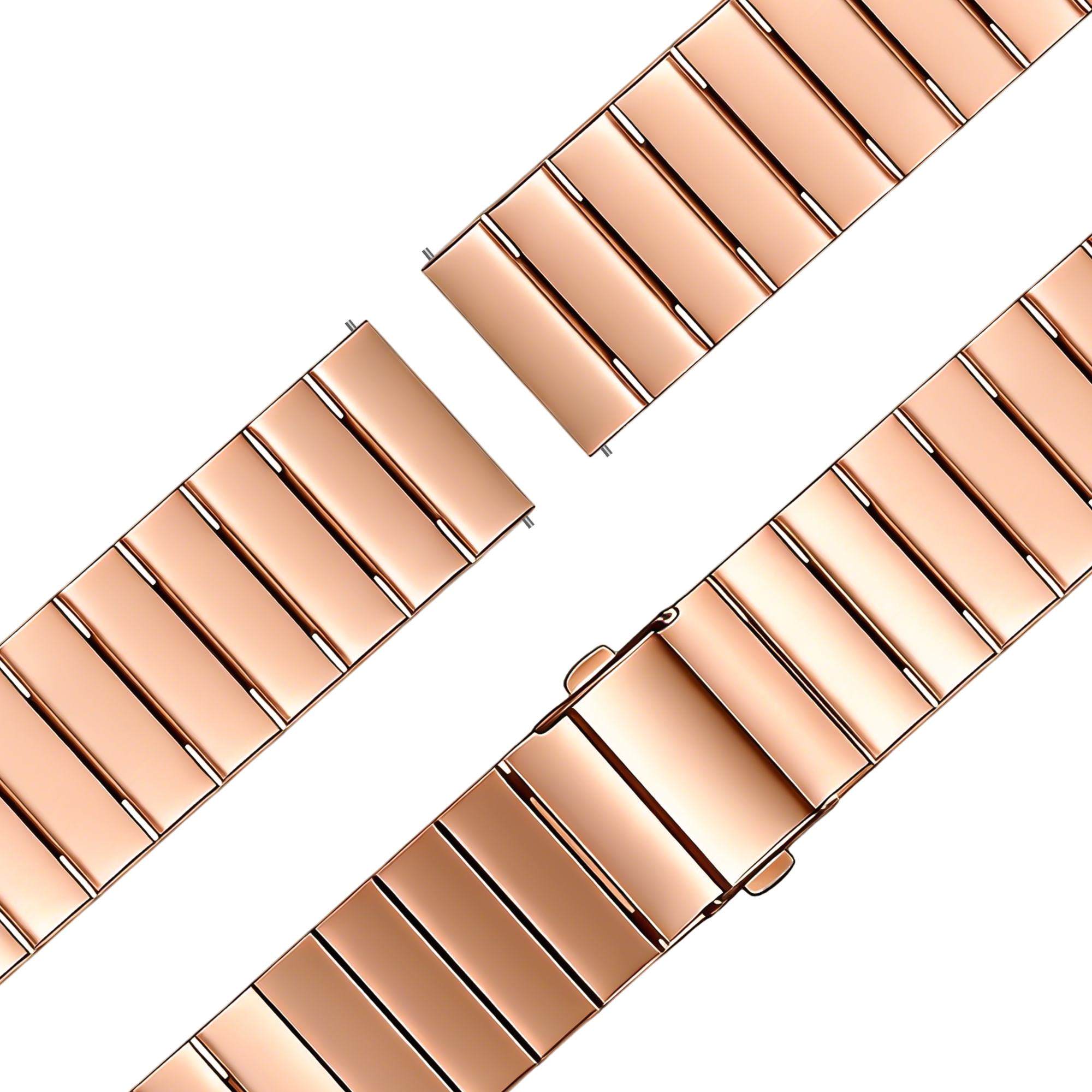 Bandz Garmin Forerunner 645 Steel Strap 'One Bead' (Rose Gold)