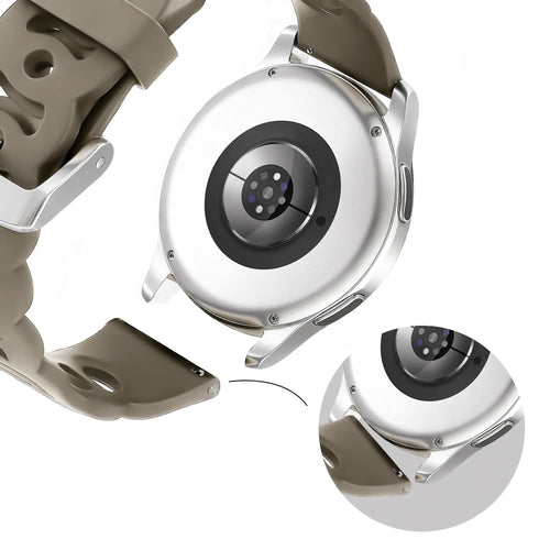 Bandz Actyve Smartwatch 20mm Silikonarmband 'Chains' (Beige/Braun)