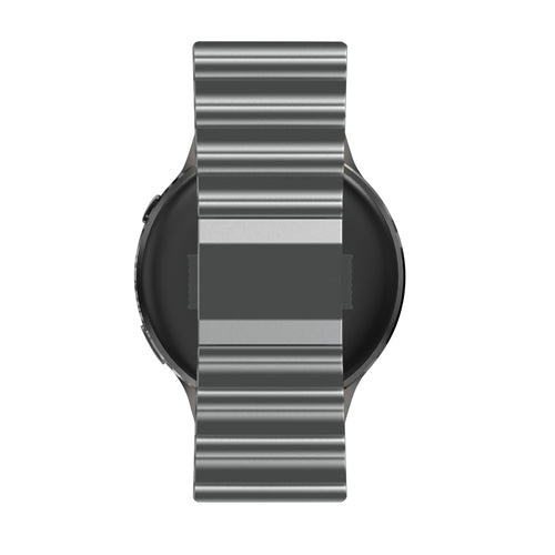 Bandz Amazfit Active Max Premium Steel Strap 'Ocean' (Titanium Grey)