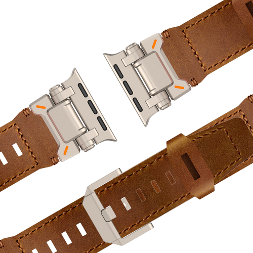 Bandz Apple Watch Ultra Leather Strap 'Explorer' (Brown)