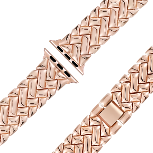 Bandz Apple Watch Metal Strap 'V-Type' (Rose Gold)