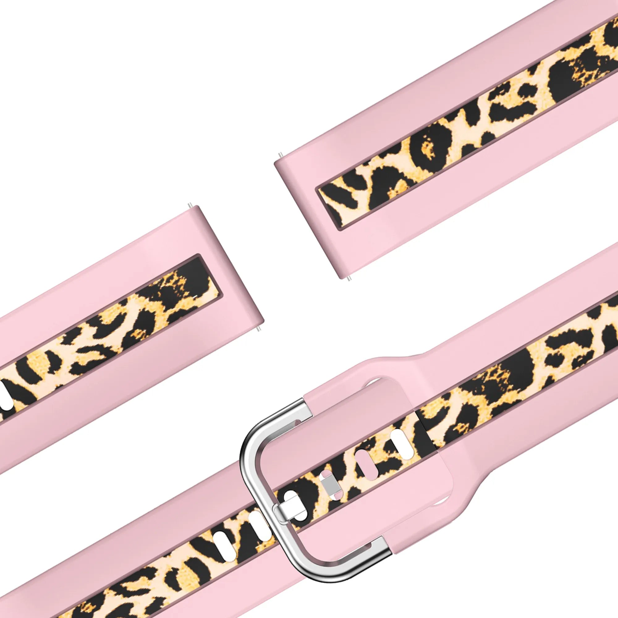 Bandz Garmin Forerunner 70 Dual Leopard Armband (Hellrosa)