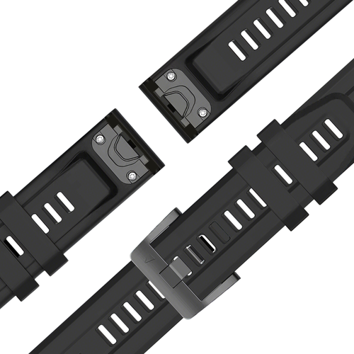 Bandz Bracelet silicone 'Classic' Garmin Descent Mk2S (noir)