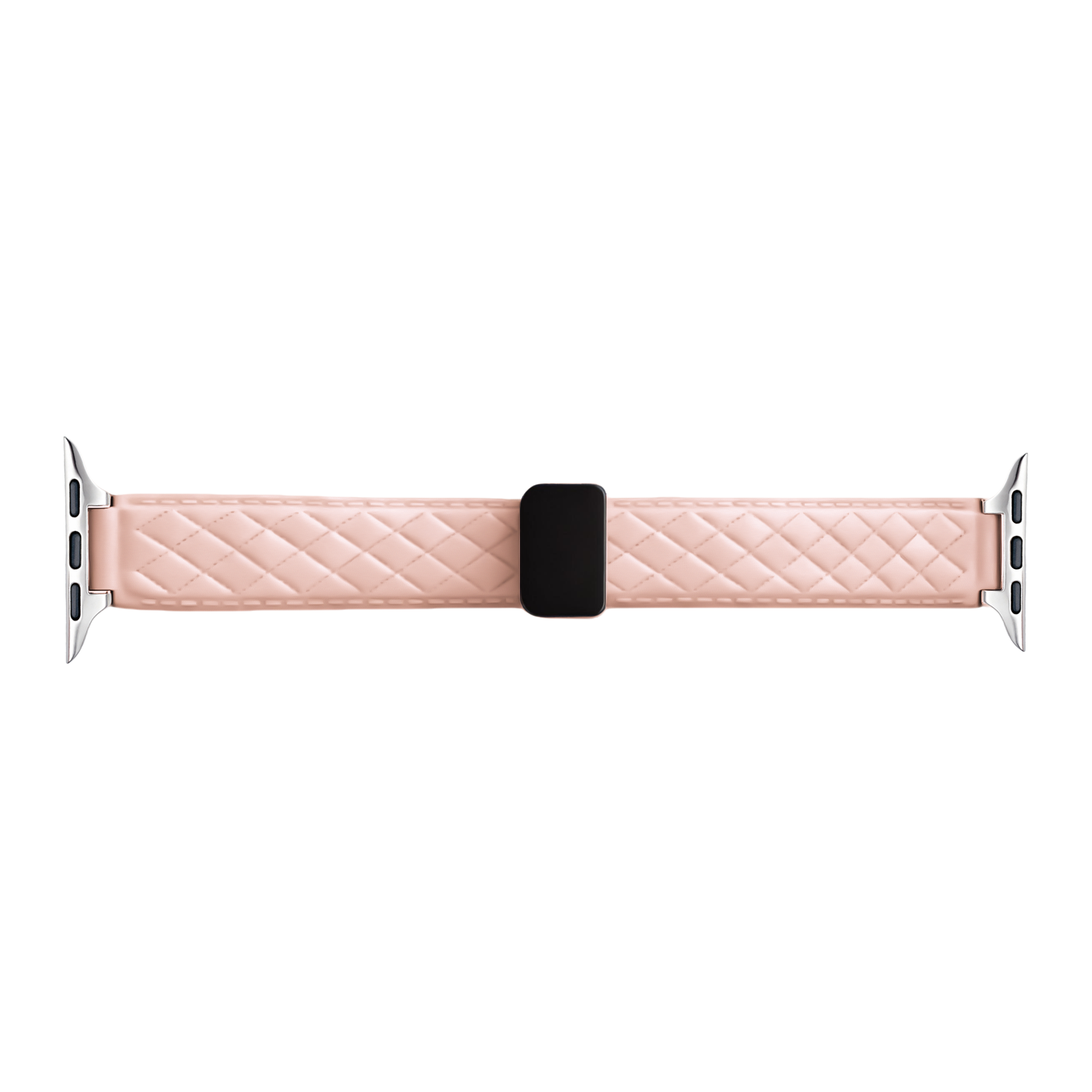 Apple Watch D-Buckle Silicone Diamond Strap (Pink)