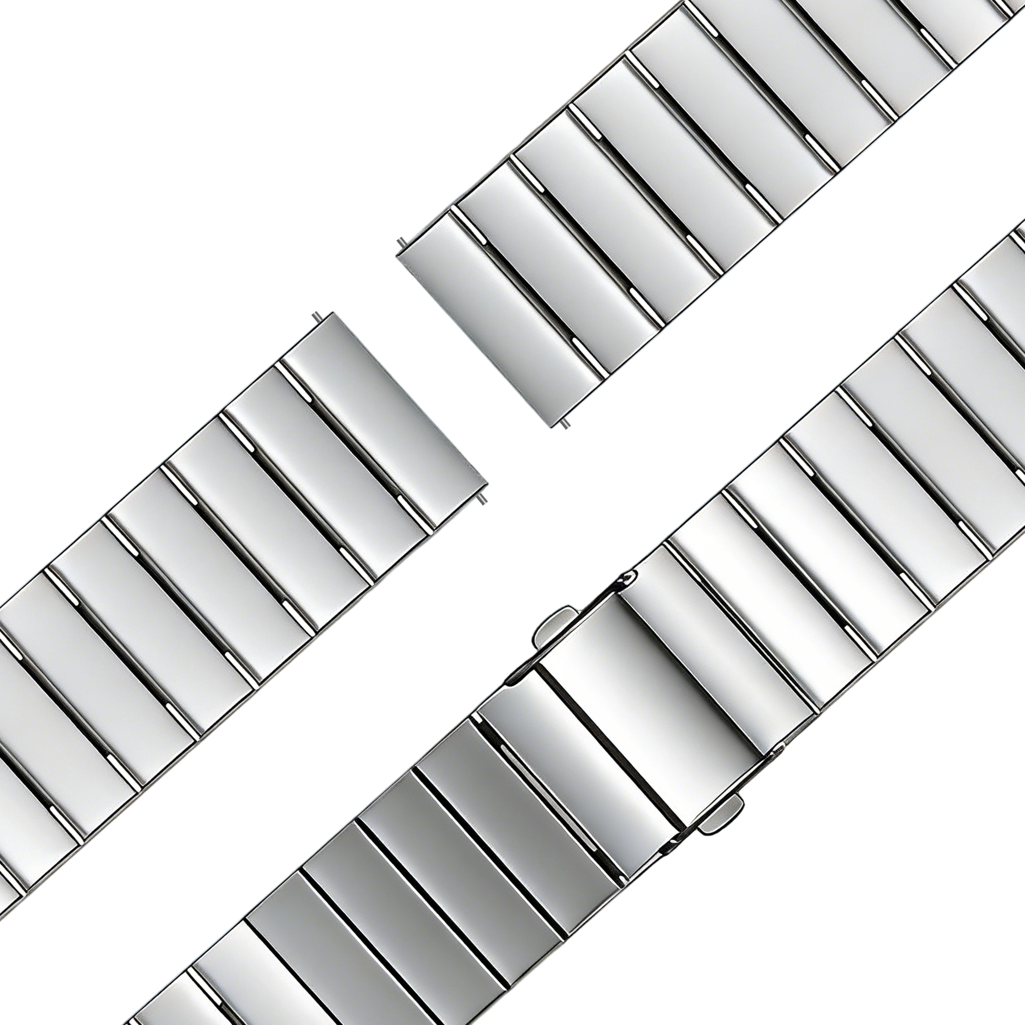 Bandz Garmin Forerunner 645 Steel Strap 'One Bead' (Silver)