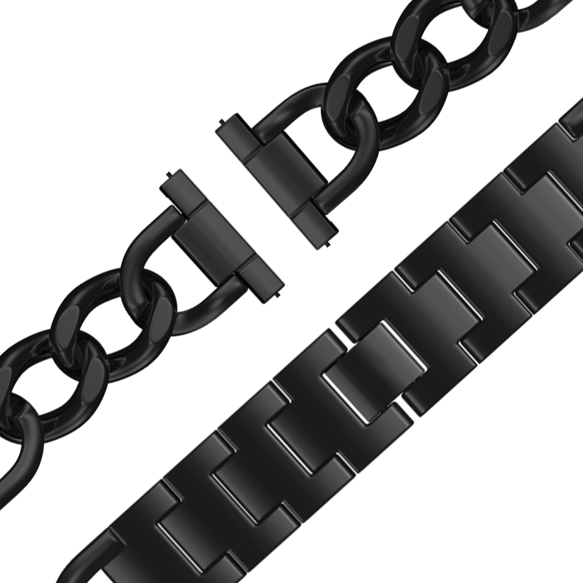 Bandz Garmin Bounce 2 Metal Strap 'Chains' (Black)