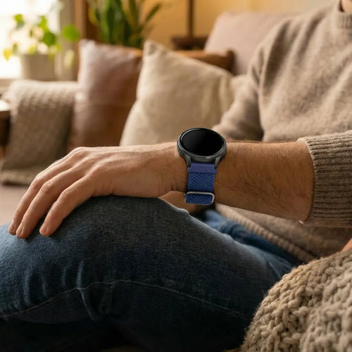 Bandz Bracelet tressé réglable Garmin Forerunner 265s (bleu)