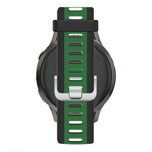 Bandz Garmin Forerunner 70 Dual Sportarmband mit Schnalle (Schwarz/Grün)